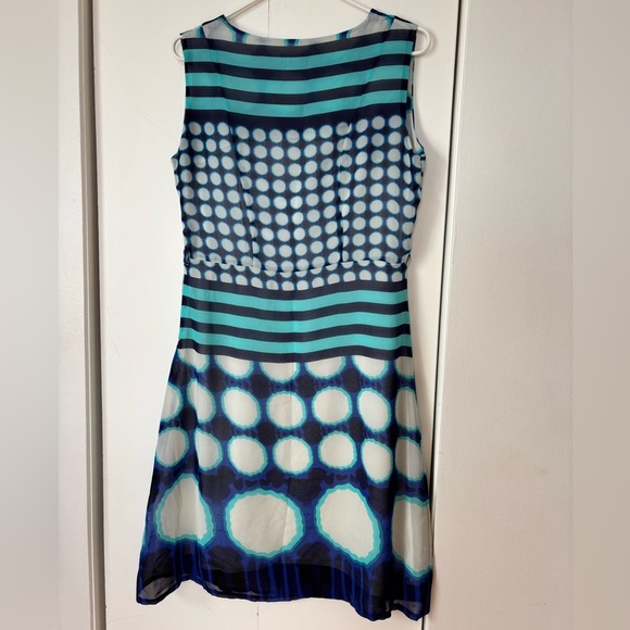 🎉4/30$🎉 Superstition Teal Dot Print A-Line Dress - Size 8 - Picture 3 of 4